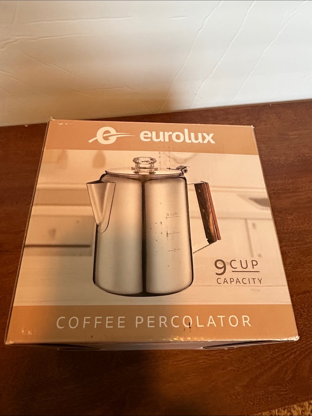 Eurolux Stainless Steel 9-Cup Coffee Percolator - Silver